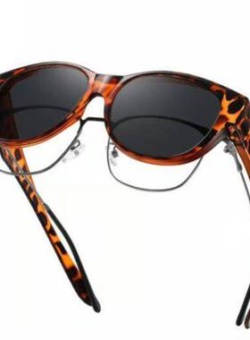 可以戴在眼镜上的墨镜近视专用开车防紫外线太阳套镜玳瑁色框偏光