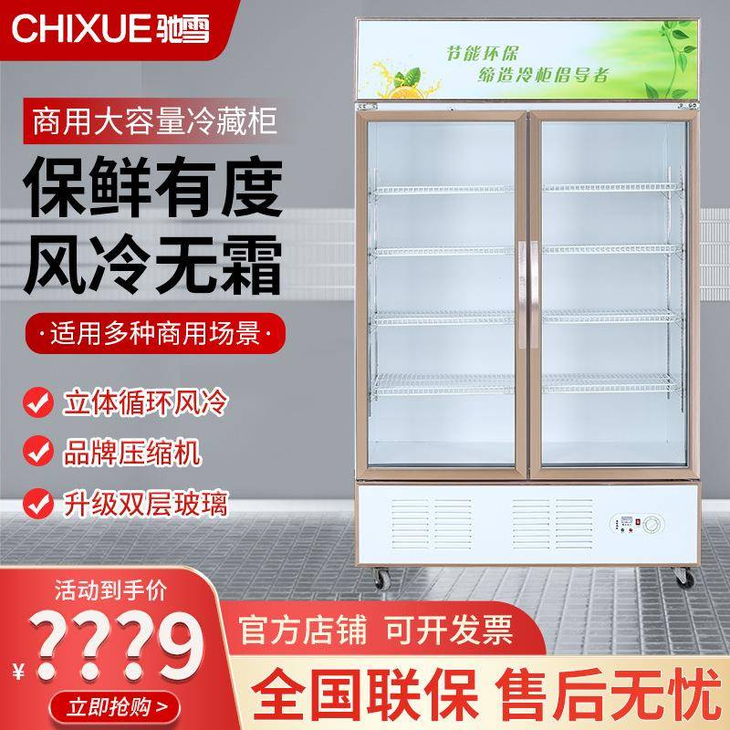 冷藏展示柜大容量饮料柜商用保鲜柜玻璃门立式啤酒饭店超市冰柜