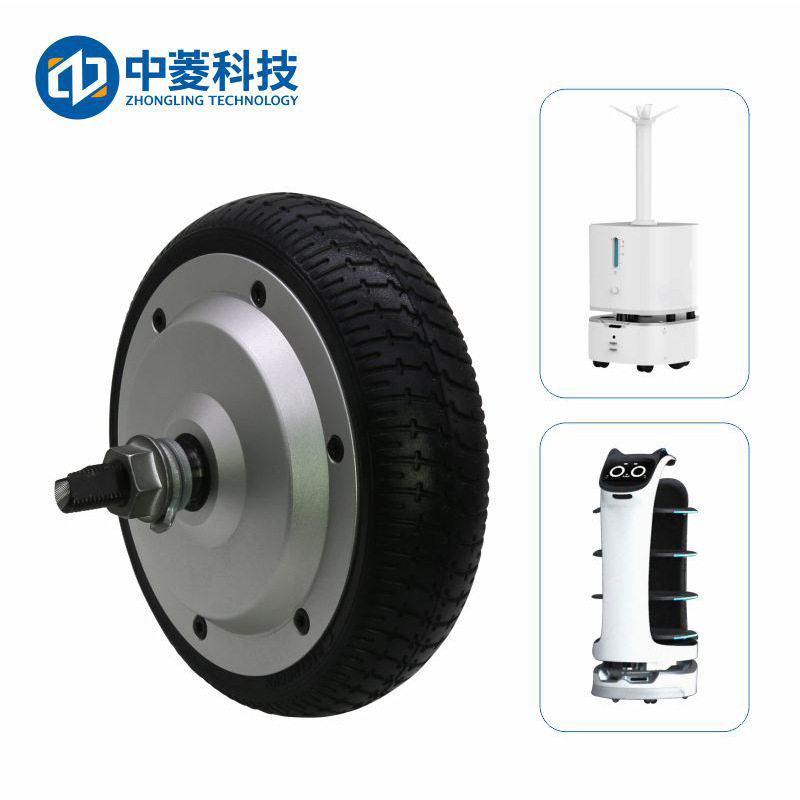 中菱科技6.5寸轮毂伺服电机一拖二驱动器套装24V直流8N高防尘