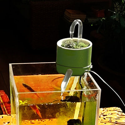 小鱼缸圆形过滤器小型上置外置壁挂式过滤盒竹筒滴流盒增氧一