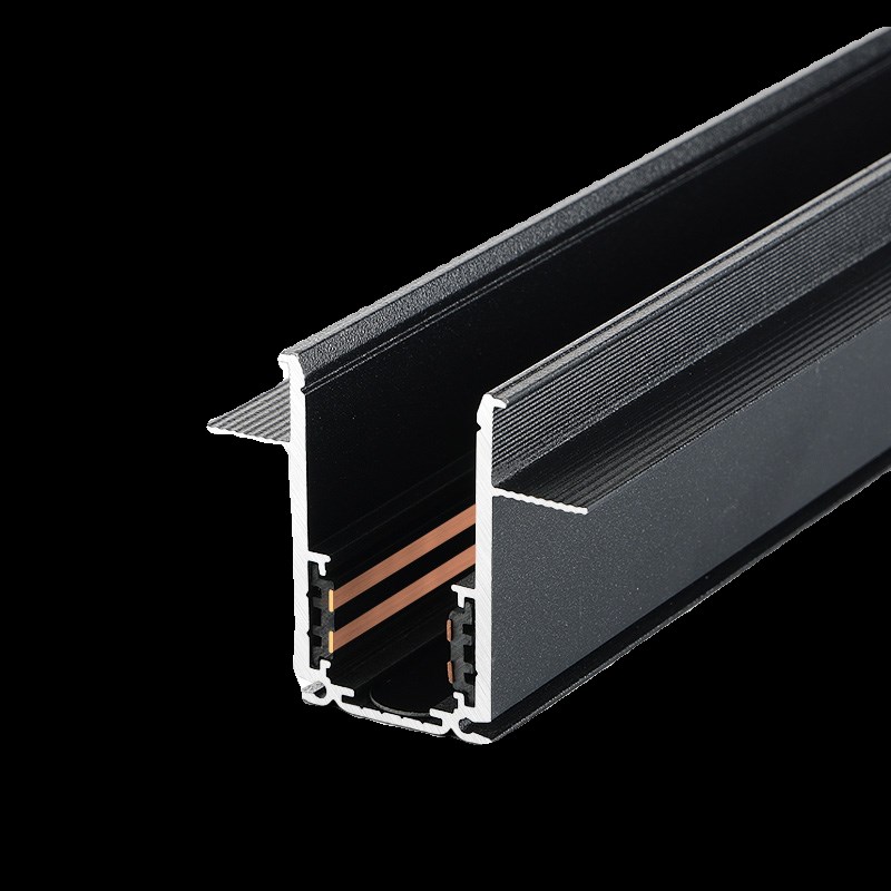 磁吸轨道灯嵌入式无主灯客餐厅照明泛光灯明装槽暗藏预埋款轨道条