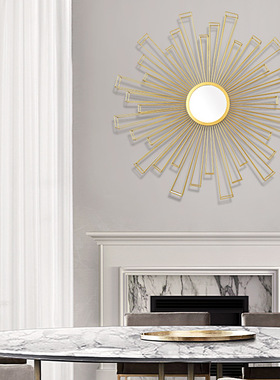 轻奢家居挂件万花筒壁饰铁艺摆件电镀拉丝防锈防潮样板房装饰挂件