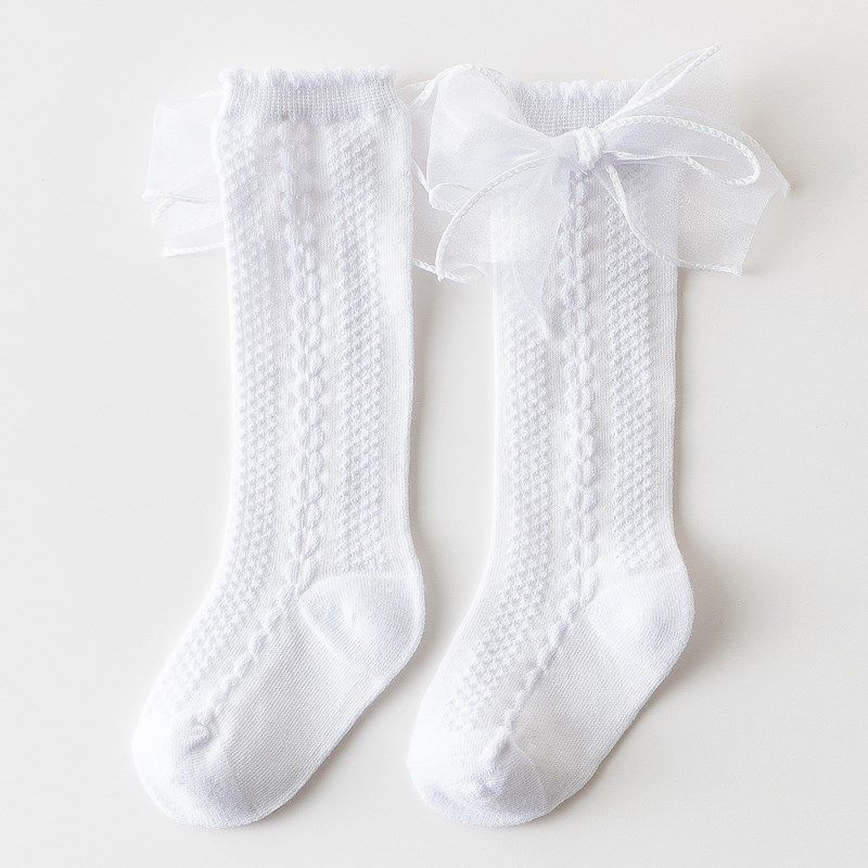 婴儿袜子春夏季纯棉花边蝴蝶结公主女童袜子婴幼儿宝宝长筒袜薄款,童装/婴儿装/亲子装,儿童袜子(0-16岁),淘宝优惠券,粉丝福利购,淘宝优惠卷