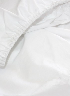 酒店全棉贡缎床笠单件床垫套纯白色纯棉床罩防滑保护套包邮