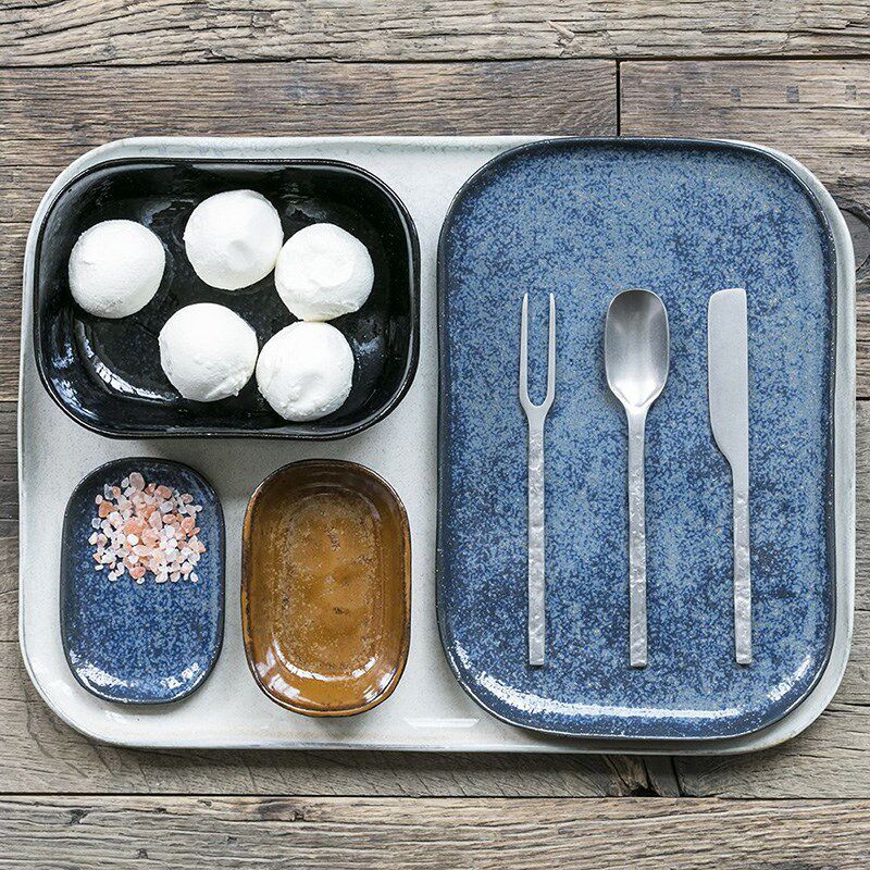 比利时Serax Merci复古锤纹不锈钢刀叉西餐餐具 水果叉家用食物夹