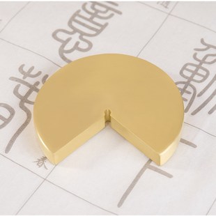 创意黄铜文房四宝书法用品 镇纸L型印规简约复古高档山水书画铃印