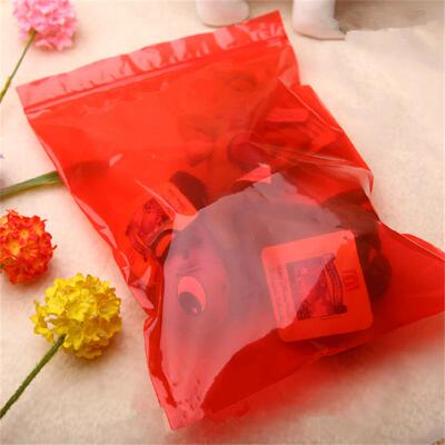 cm2TDB9*40密红色包装袋大小号配件礼品塑料封袋*2透明封口自封袋
