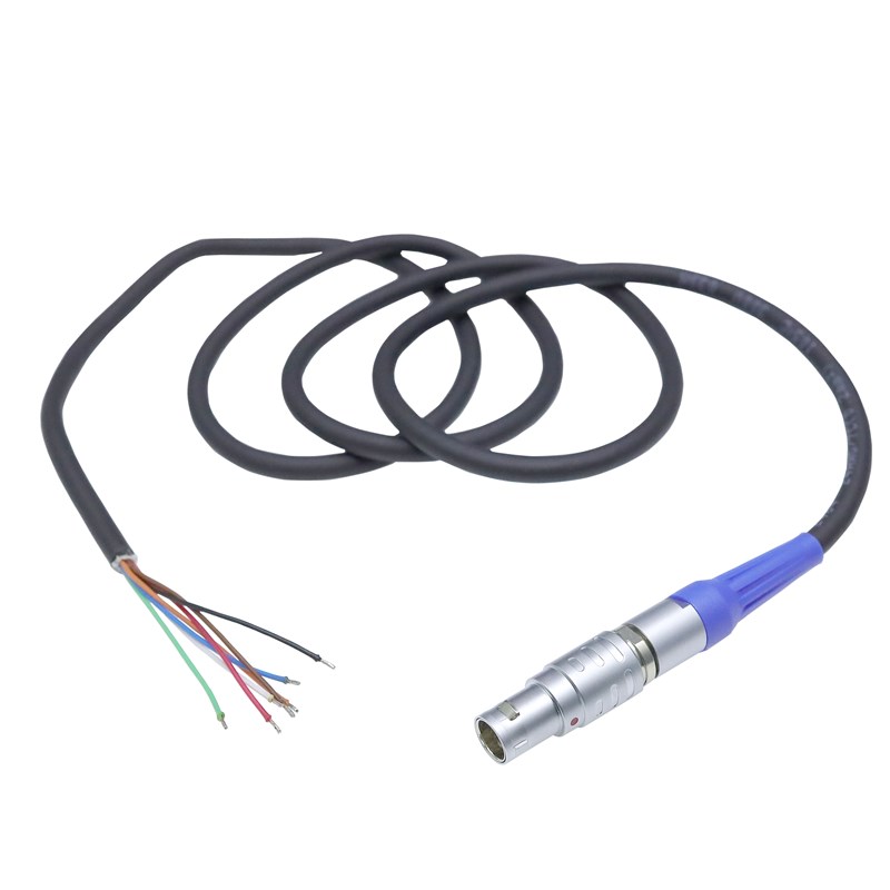 M12 1B6芯连接器信号连接线 转接延长线缆 精密自锁航空接头连接