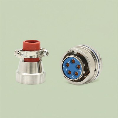 5芯圆形电连接器 XCD22T5K1P1+XCD22F5Z1P1 航空插头插座插接件