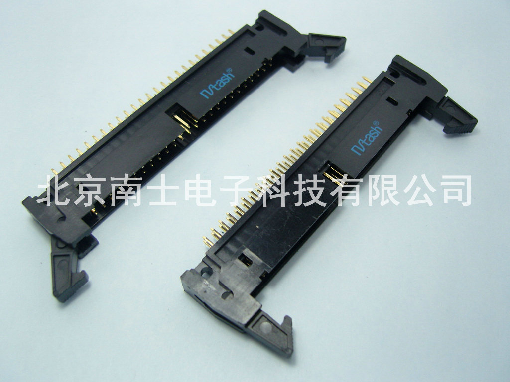 精工南士 DC2-50P 镀金 180度直脚 直针 牛角插座2.54mm间距 黑色