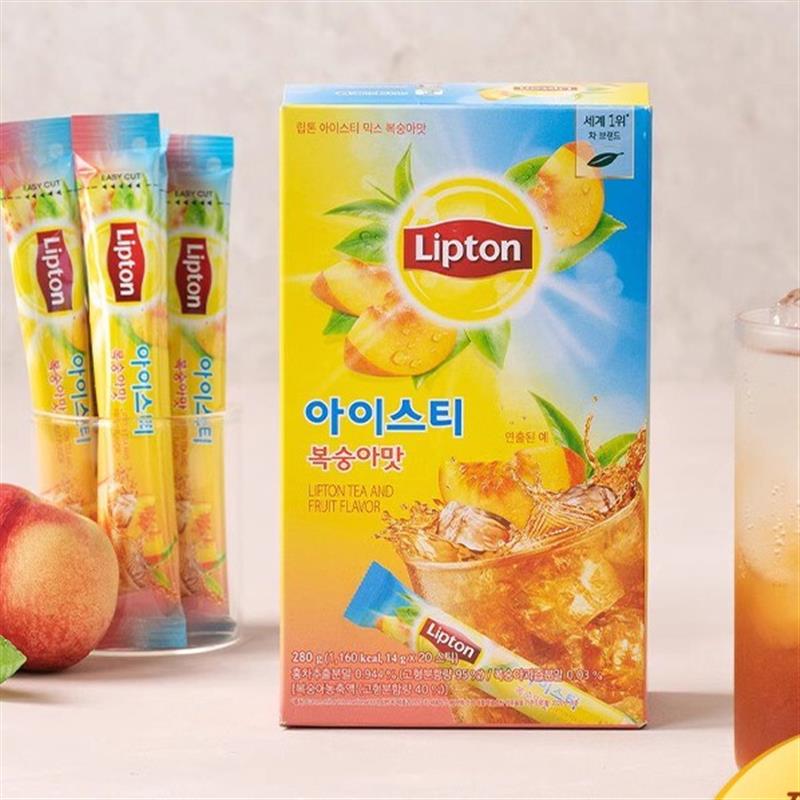 新货韩国进口水蜜桃柠檬冰
