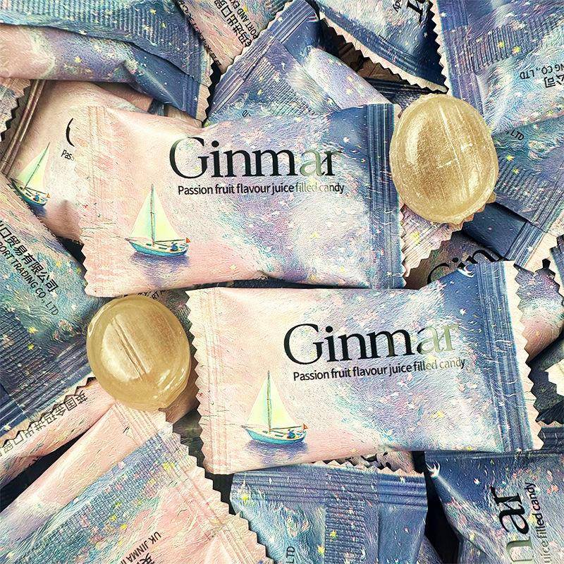 正宗清新糖果英国Ginmar百香果味果汁夹心硬糖流心高颜值结婚喜