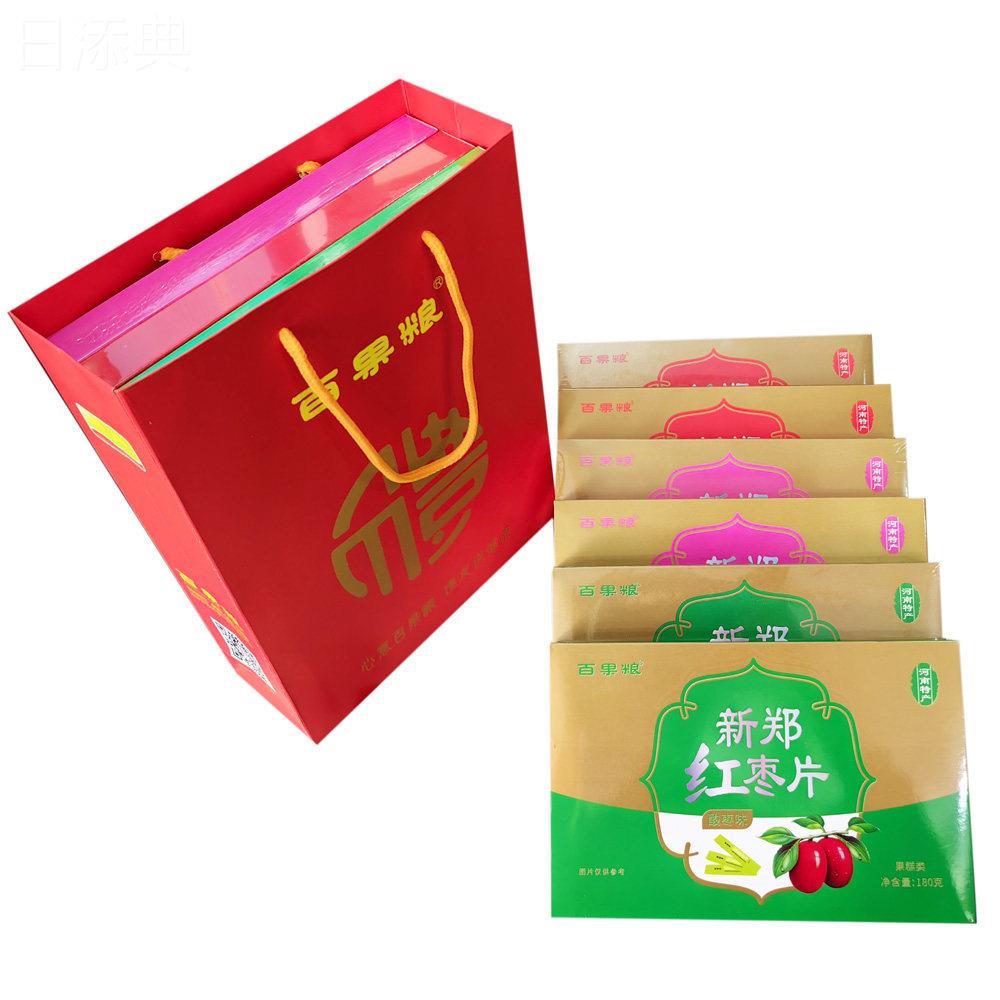 正宗百果粮新郑红枣片180g*6盒酸枣草莓原味新郑枣片伴手礼 河南