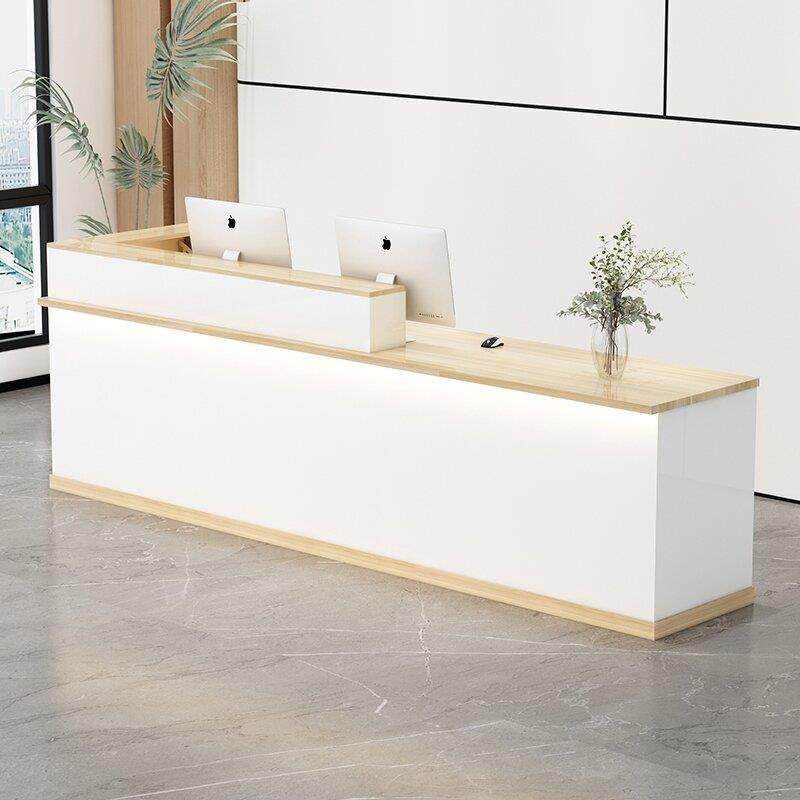 前台收银台简约现代接待 台咨询台吧台酒咨柜店前台美容院商XTC铺