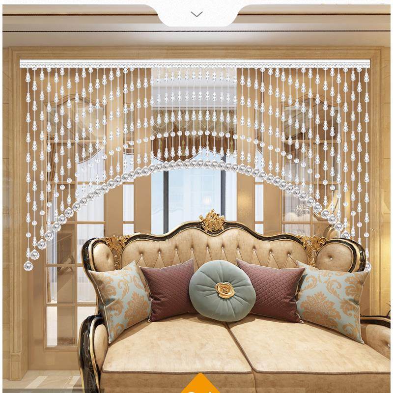 一体晶手珠帘水免打孔网红门帘葫芦隔门帘断玄关过道一体透明客厅