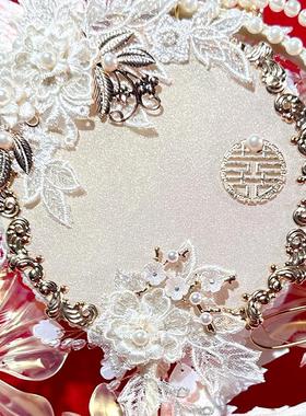 《荣EOH华》团扇i新娘结喜扇 dy材料包高级婚成品中式秀禾重工