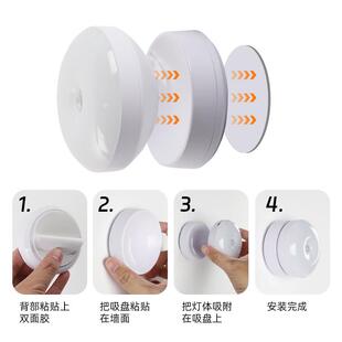 充电感应小夜灯自家用门口欢迎回家围动迎宾磁吸不插免安CMH装氛