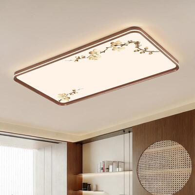 灯帕PSX8573-莎 卧室吸顶灯 中古水室风卧室吸顶灯新中式墨梅花纹