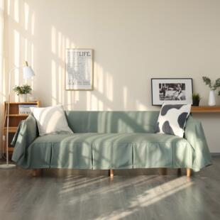 轻奢彷真软皮科技布沙发盖巾四季加厚全包沙发套罩防尘防滑坐垫