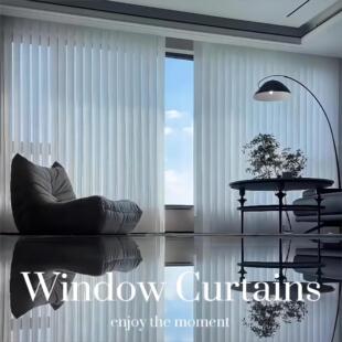 重庆世典网红梦幻帘电动手动客厅阳台竖百叶垂直帘智能语音百叶窗