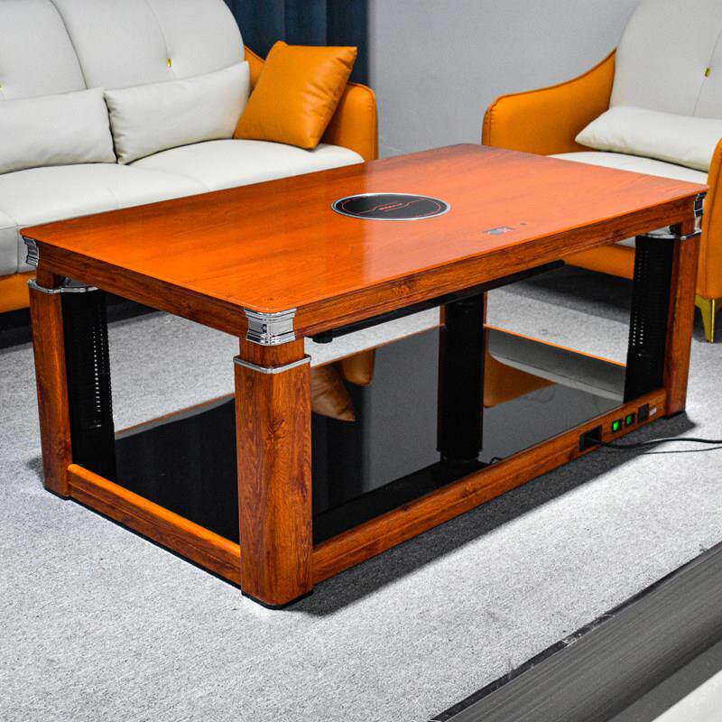 美之家电暖炉取暖桌电暖桌烤火桌长方形家用客厅智能升降发热茶几