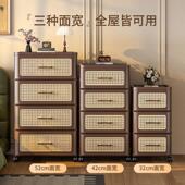 日本收纳柜抽屉式 收纳柜家用免安装 中古风五斗柜客厅零食柜床头柜