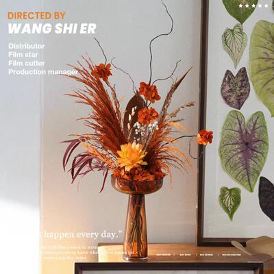 永生花干花真花客厅餐桌吧台摆件成品插花艺高级感轻奢风花束云南