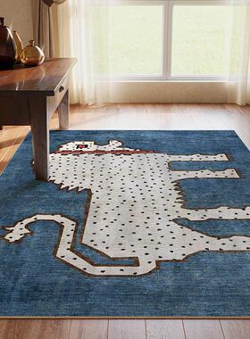 寻由神山灵狮民族风复古客厅沙发地毯家用茶几垫卧室床边毯摩洛哥