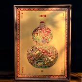 饰画 葫芦挂画 画客厅 铜画 画高级装 画入户玄关画 画正对门新中式