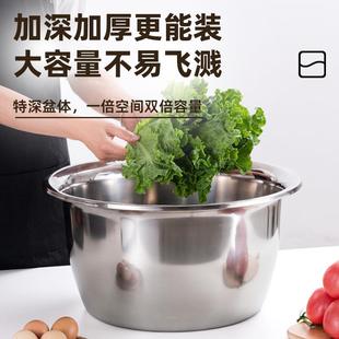 加深不锈钢圆形大铁盆用加家洗澡盆老式厨洗菜和高面 面盆房不锈