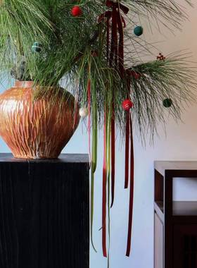 云花选】马尾松耶诞节装鲜甄花云南饰FFT直发新鲜采摘鲜切【花瓶