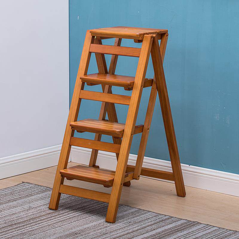 实木凳8080梯多功能家用折叠梯椅室内子梯板椅子两用三步楼梯登高