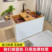 杉琦实木加厚浴室泡澡神器木泡小澡桶木浴缸橡沐方形白色浴桶家用