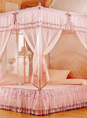 方顶三门防81102摔拉炼蚊古帐家用2021新款有底1.米1.m5蒙包双人