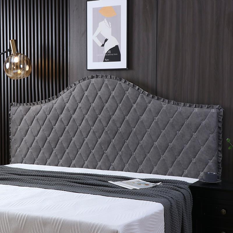 免洗科技布欧式弧形异背形套床头套不规则全包软罩包床20250206头