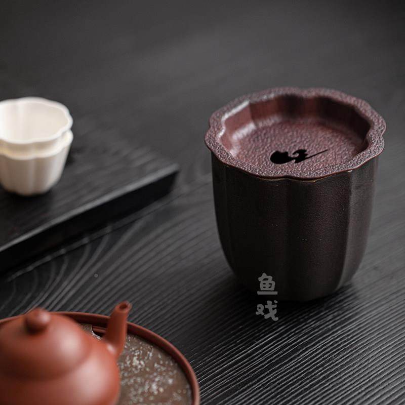 鱼戏陶瓷建桶水洗水家用茶台废水渣茶洗古茶GQY水复盂茶渣缸花盆,餐饮具,茶台废水/渣桶,淘宝优惠券,粉丝福利购,淘宝优惠卷