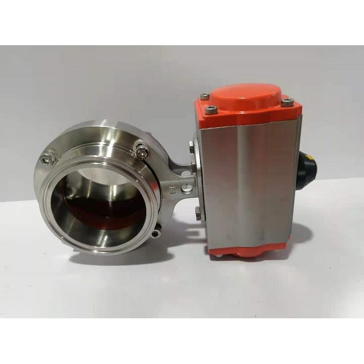 D681X-1P/R/开304不锈钢气动快装蝶阀卫生级卡卡盘箍快6蝶阀食品