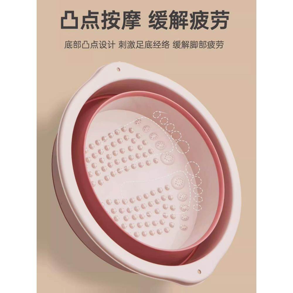 冬季泡桶GHD可折叠家用加厚保温腿新款宿舍脚洗脚盆足过浴桶小按