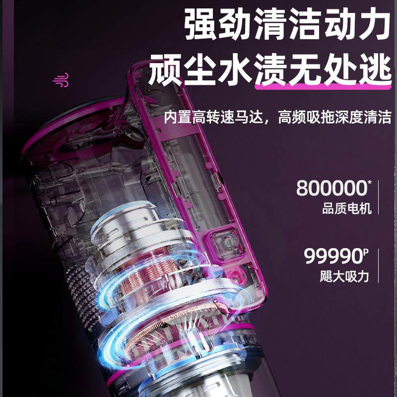 吸尘器家用大吸力小型持式手宠物猫毛 神器有无线3线l湿拖Al除螨