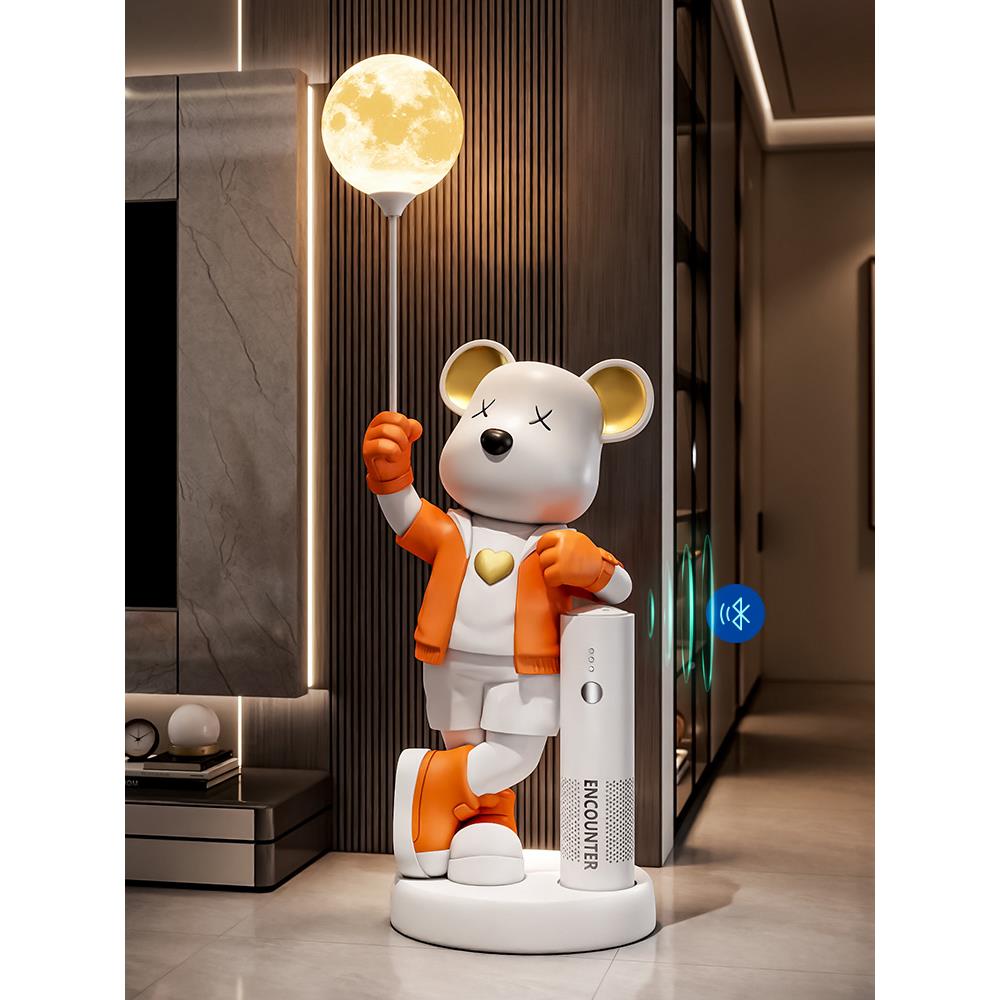 力熊装饰客厅WJC大型卡通软装电品视柜暴大型落移地式动乔迁礼物