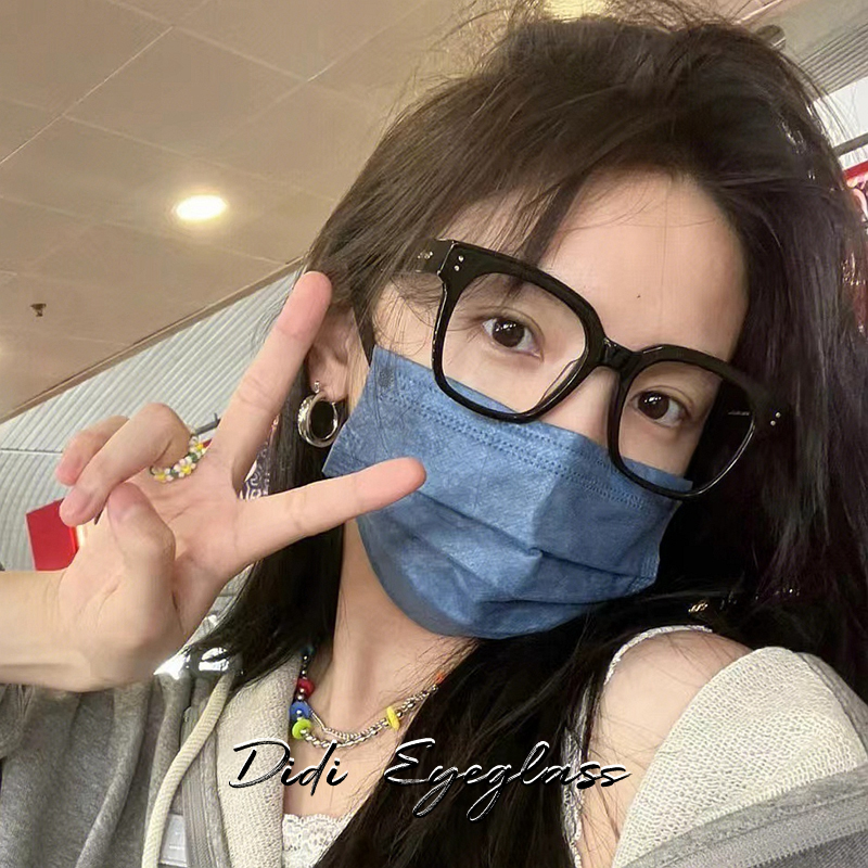 韩版复古黑框眼镜女潮方形素颜z防蓝光近视镜男大框显脸小眼镜框