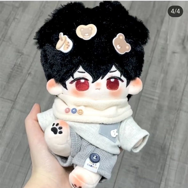 棉花娃娃艾气气20cm无属性毛绒公仔男娃送同学T女生闺蜜礼物玩偶