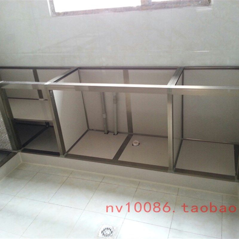 定制瓷砖橱柜镁铝合金框架定做陶瓷铝材浴室柜防水简约柜体南北方