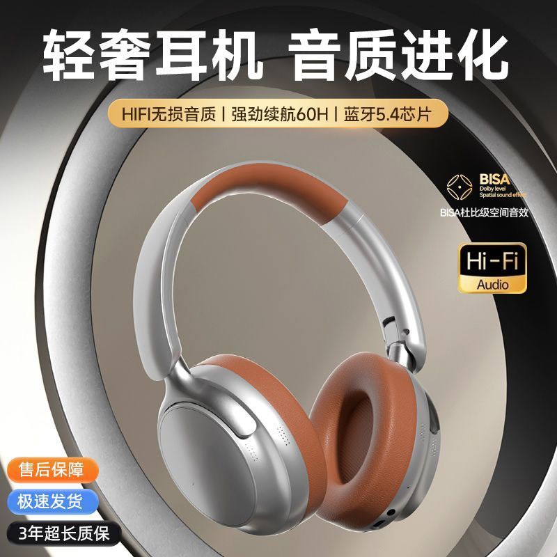 2025新款头戴式耳机无线蓝牙游戏电竞耳麦降噪耳机运动型超长续航