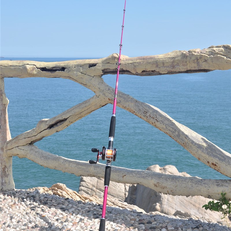 80号近海船钓竿超硬实心大物直柄远投电绞竿慢摇铁板竿锚鱼专用杆