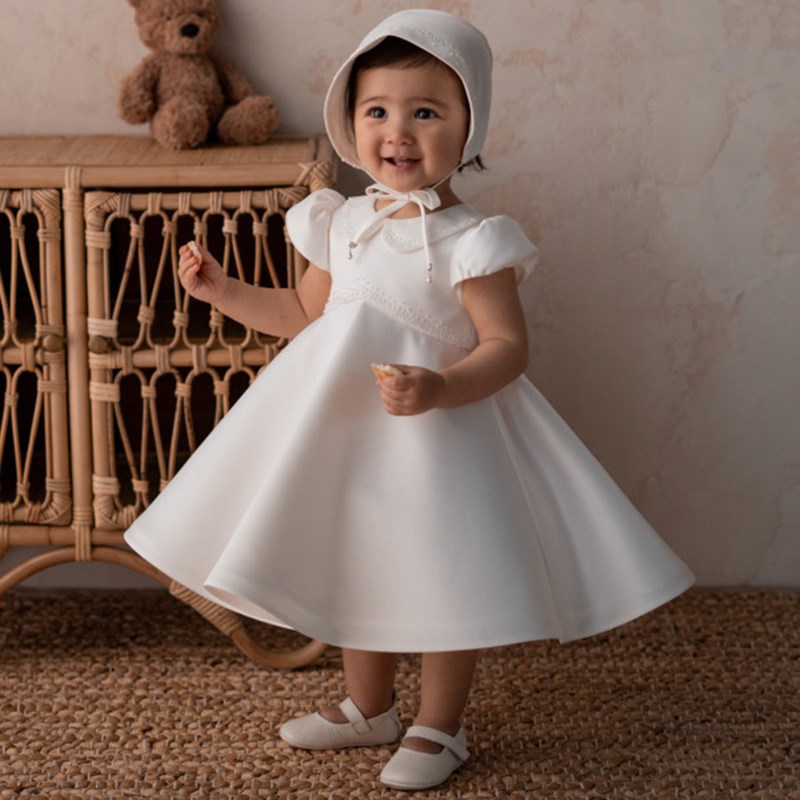 高端女宝宝周岁宴礼服抓周生日一周岁洋气花童公主裙蓬蓬纱演出服