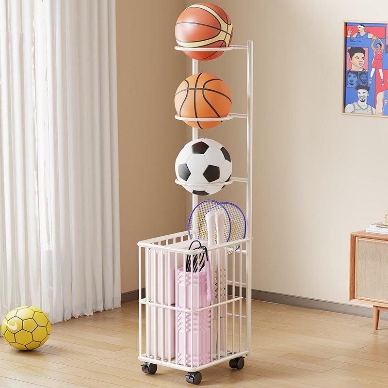 篮球收纳架多层家用落地健身器y材运动器材羽毛球拍瑜伽垫收纳架,收纳整理,运动器材收纳用具,淘宝优惠券,粉丝福利购,淘宝优惠卷