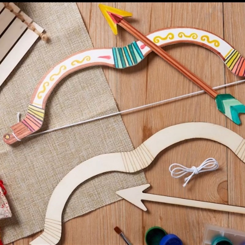 蒙古主题材料包手工diy帽子弓箭儿童创意美术绘画粘贴制作幼儿园