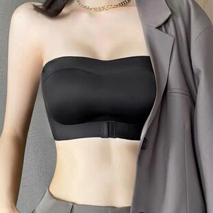 蜜格儿无肩带内衣女防滑聚拢小胸抹胸无痕夏季美背文胸隐形防走光