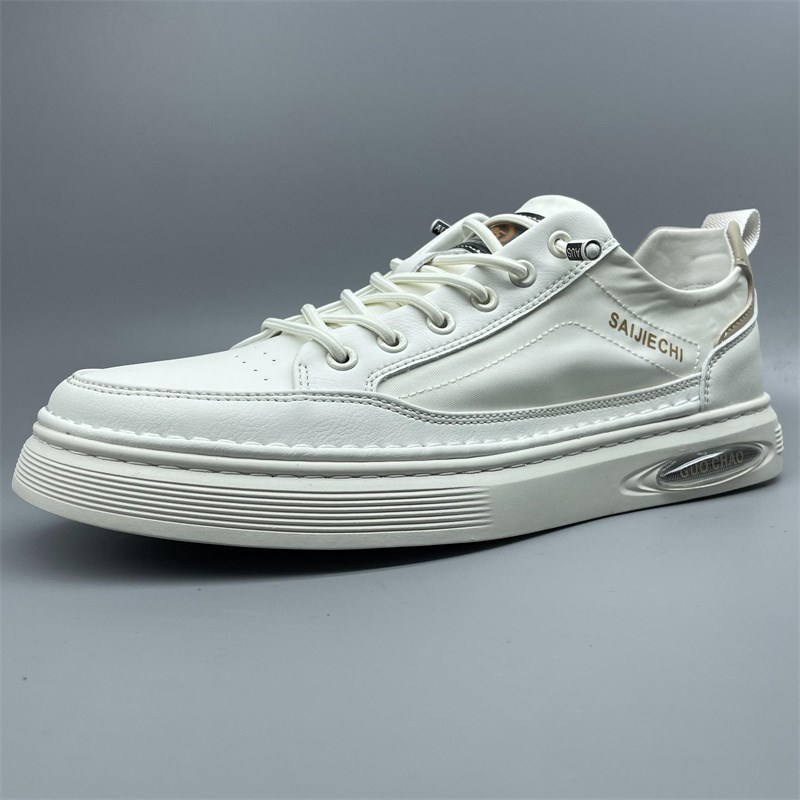 夏季单层透气平底时尚小白鞋日常百搭小众潮男帆布运动休闲鞋子